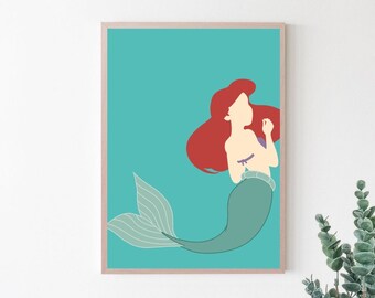 Minimalistic Ariel // Digital Print