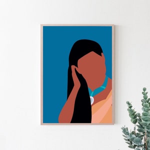 Minimalistische Pocahontas // Digitale print
