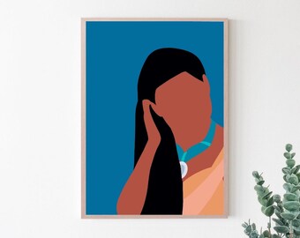 Minimalistic Pocahontas // Digital Print