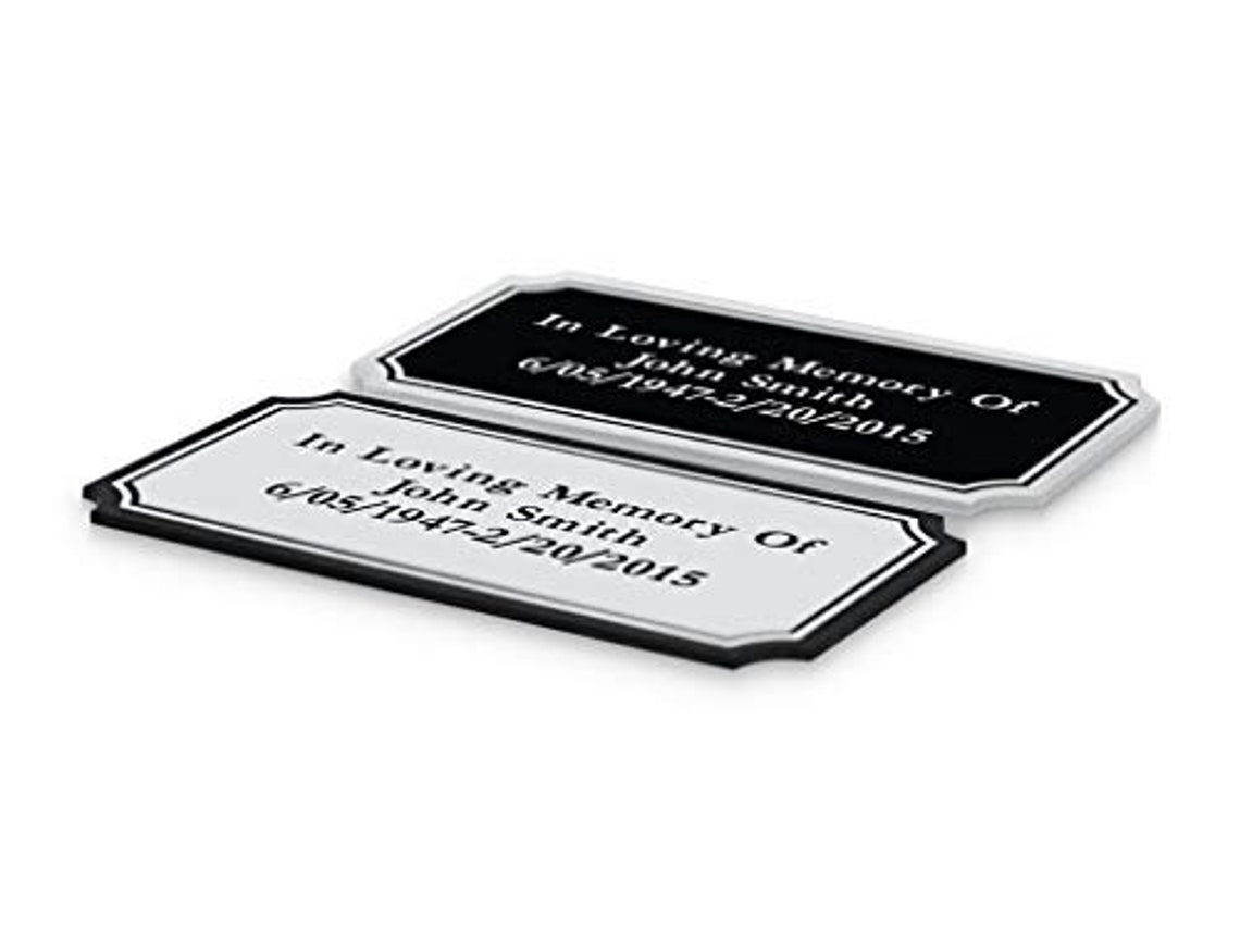 Customized Engraved Name Plaque Black or White Name Plate With Etsy
