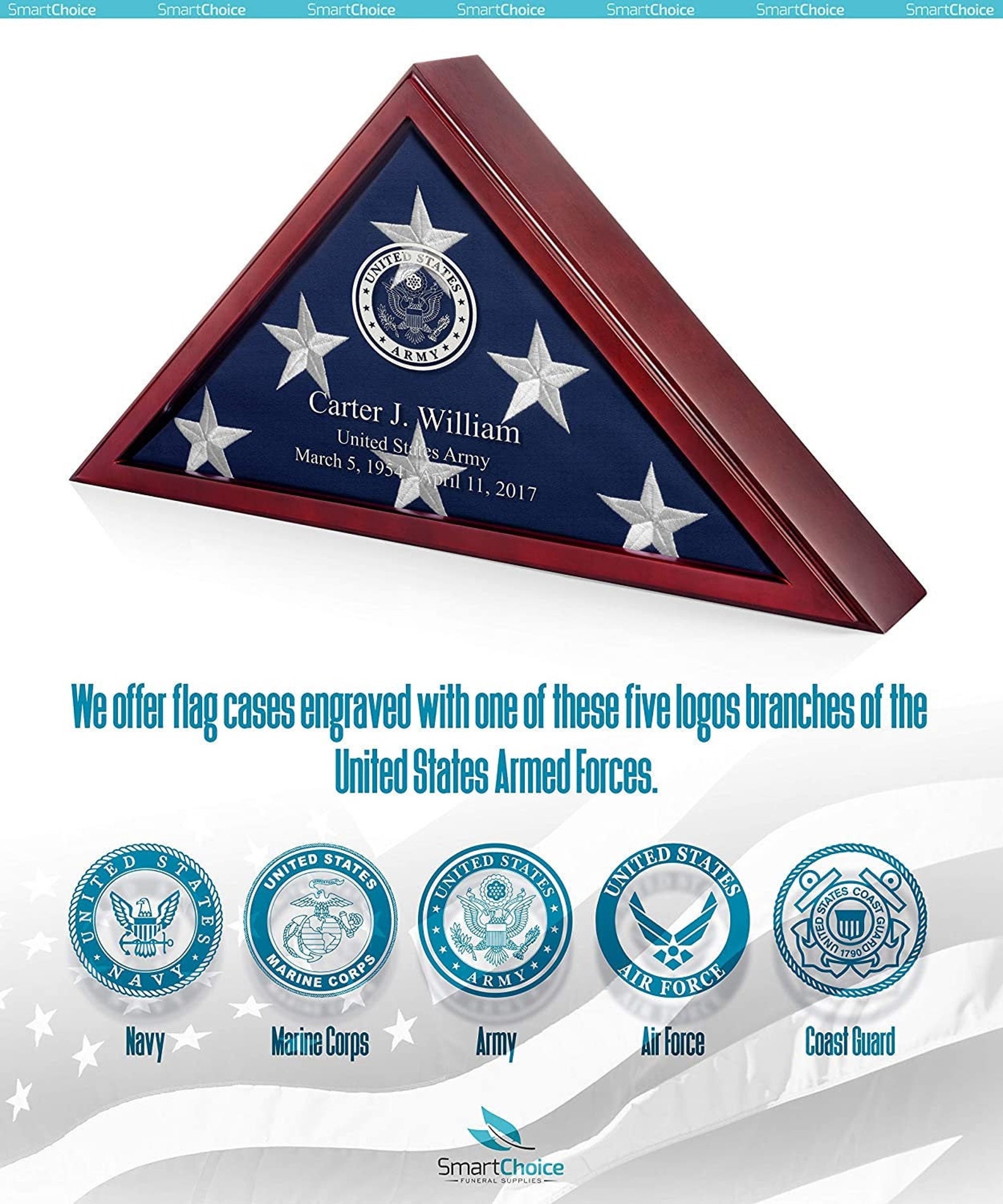 Personalized Veteran Memorial Flag Case for Burial and Etsy