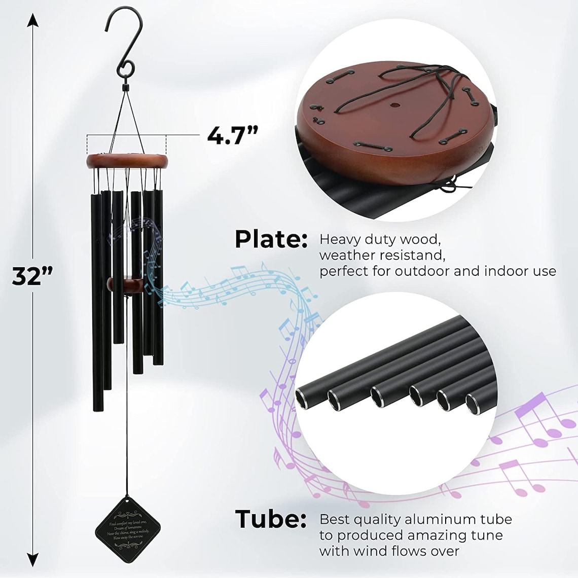 Personalized Memorial Wind Chimes Large Remembrance Etsy