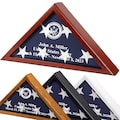 Personalized Veteran Flag Display Case Solid Wood Burial Flag Case 5x9.5 Laser Engraved Military Memorial Box | American Flag Holder Gift
