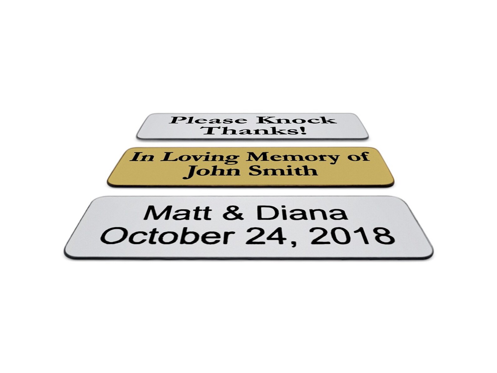 Custom Engraved Gold and Silver Nameplate stick on with Etsy