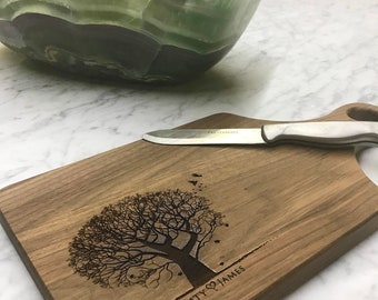 Personalized Walnut Cutting Board 13 1/2" x 7", Engagement Gift, Wedding, Anniversary, Housewarming Gift, Mother's Day Gift, Home Gift