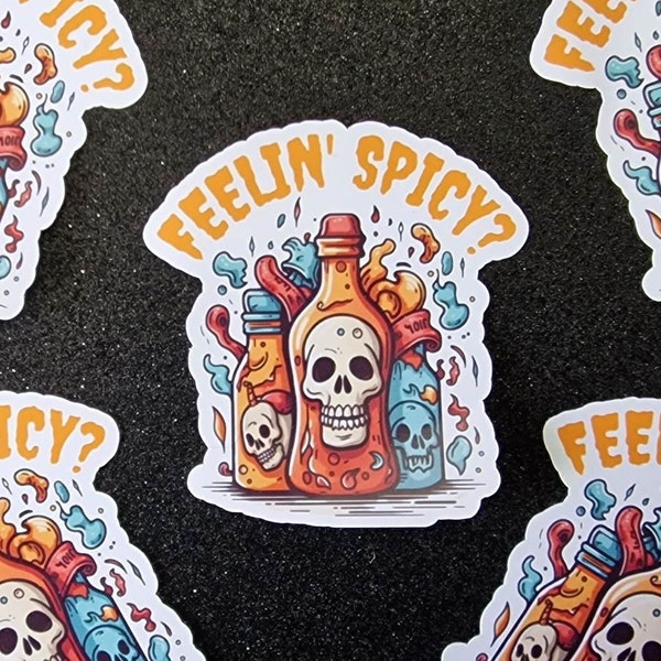 Cute Hot Sauce Tobasco Sticker - Feelin' Spicy - Sticker