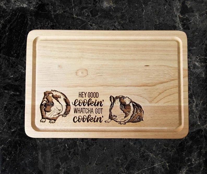 Guinea Pigs Kitchen Chopping Board Custom Engraved Wooden Board Cheese