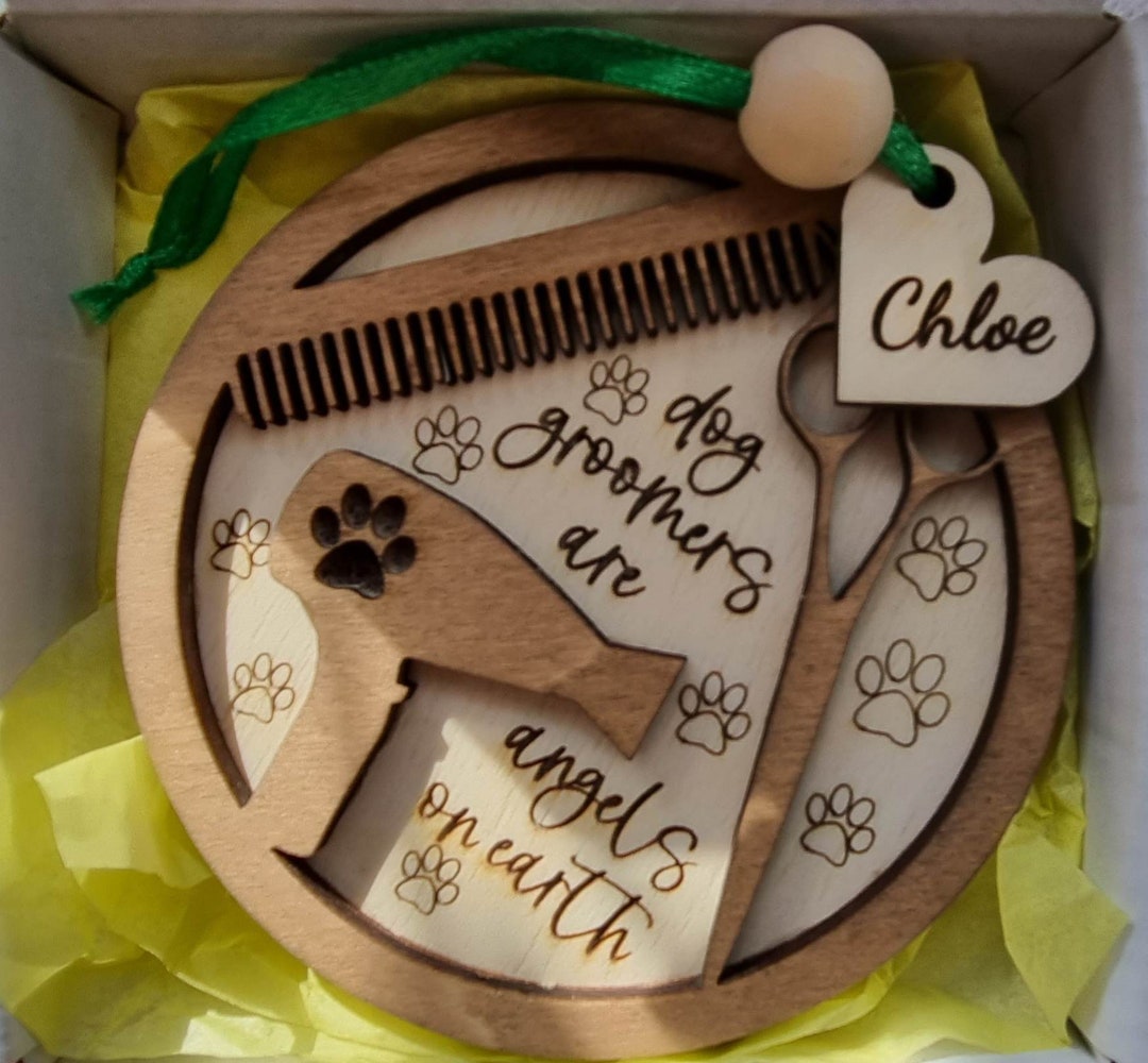 Christmas Decoration Dog Groomer Gift Present Personalised With a Name