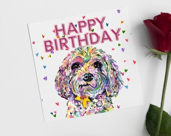 Personalised Cavapoo / Doodle Dog Greetings Card /notelet (6" X 4 ...