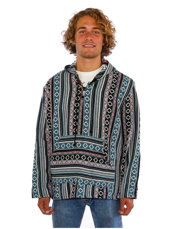 Woven Baja Hoodie Pullover Drug Rug 