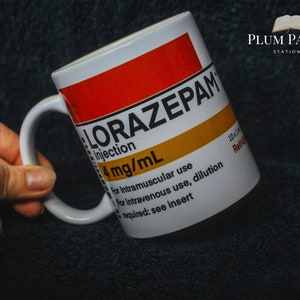 Nursing Psychiatry Funny Dark Humour Mug Medication Tablets Sedation B52 IM Injection Mugs Mental Health