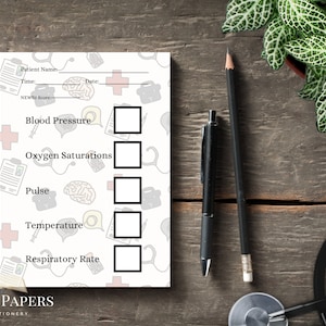 Physical Observations Nursing Notepad