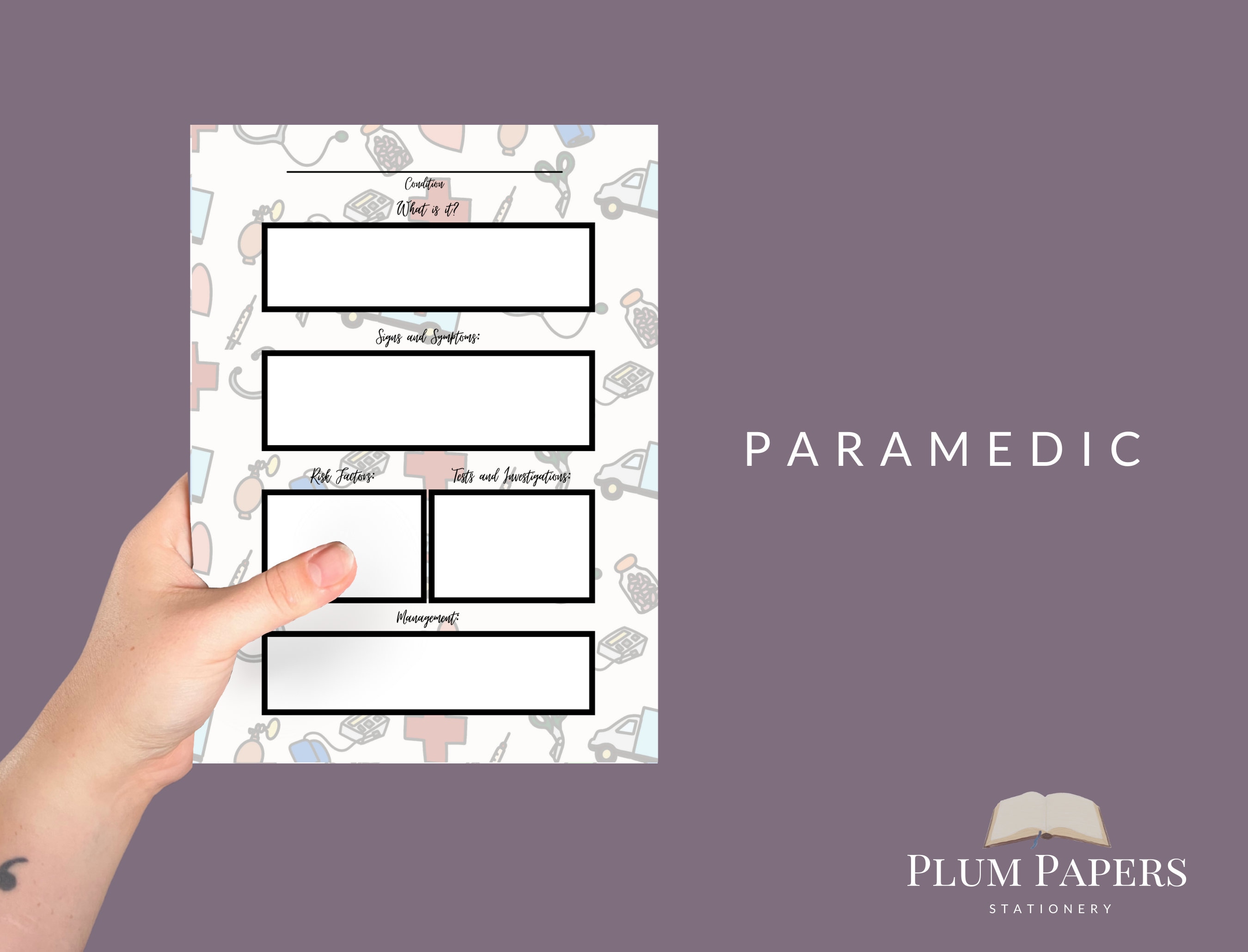 Paramedic Conditions and Diseases Notepad DIGITAL DOWNLOAD - Etsy