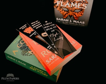 ACOTAR Bookmarks, Bookish, Book Lover, A Court of Thorns and Roses, SJM, Sarah J Maas, Bookmark, Page Marker, A Court of Silver Flames, Book