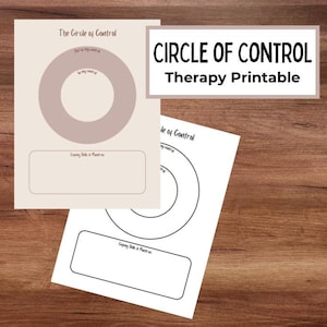 My Circle of Control Worksheet | Anxiety Coping Skills | Things I Can Control | Self-Regulation | Anxiety Tools | Boundaries | Therapy Tools
