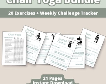 Chair Yoga Guide: 30-Day Challenge for Seniors (Digital Download)