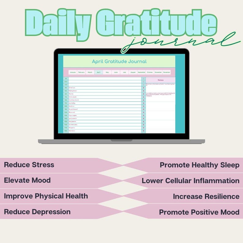 Mental Health & Mood Tracker Google Sheets — Daily Emotion Log ...
