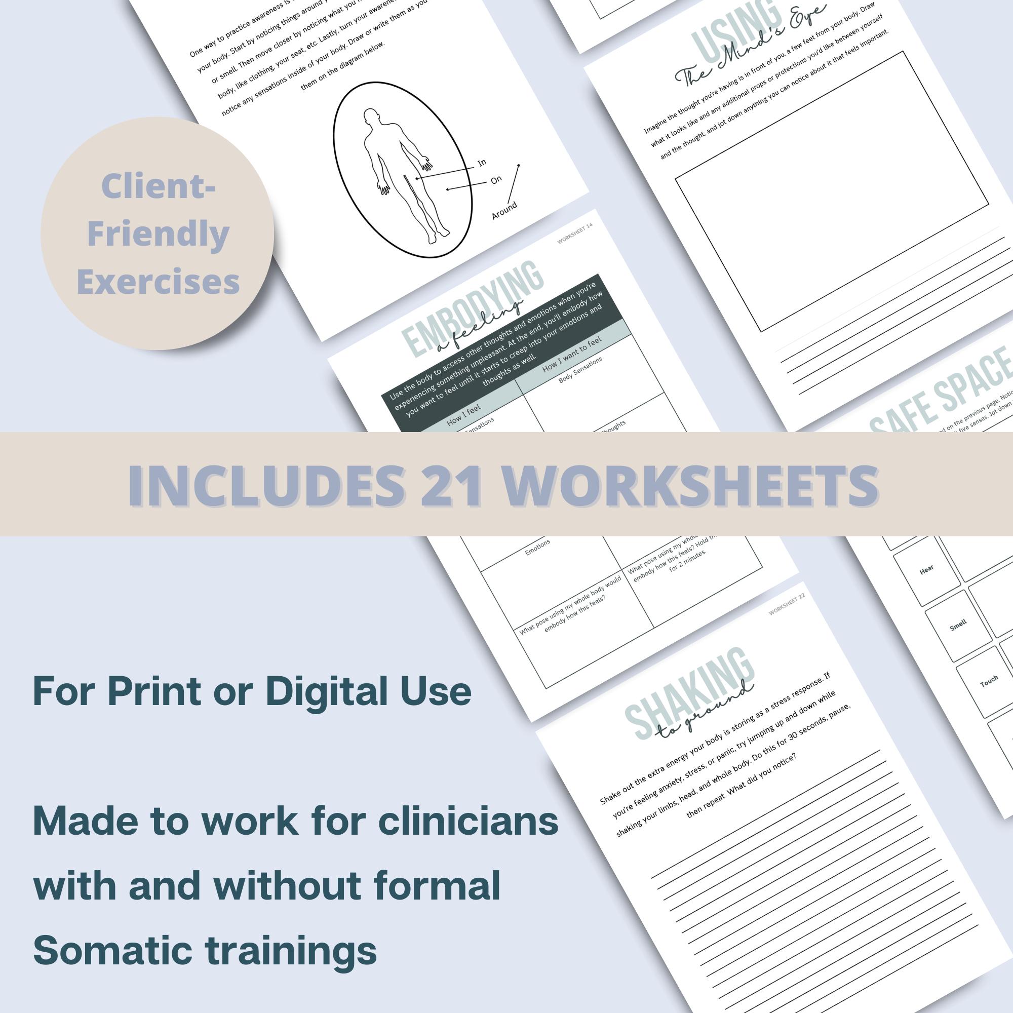 Somatic Tools.pdf Somatic Therapy Workbook Bundle - Emotional Regulation Tools, Coping ...
