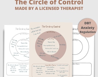 Feuille de travail du Cercle de contrôle : anxiété et autorégulation (PDF)