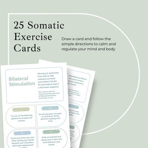 Somatic Therapy Cheat Sheet, Emotional Regulation Tools, Trauma Healing Exercises, PTSD Coping Skills Resource, Therapist Tools for PTSD