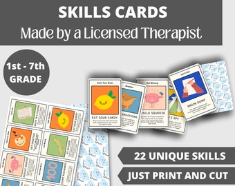 Printable Coping Skills Card Deck: Kids Emotional Regulation (PDF Download)