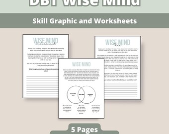 Schede di lavoro DBT Wise Mind: regolazione emotiva, capacità di adattamento (PDF)