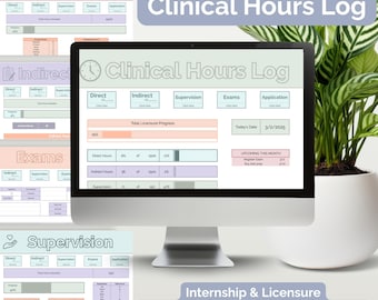 Therapist Licensure Tracker: Clinical Supervision Hours Log (Google Sheets)