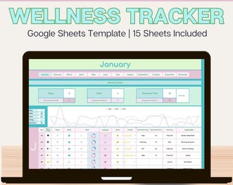 Mental Health & Mood Tracker Google Sheets — Daily Emotion Log + Wellness Journal Template