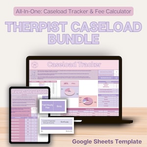 Therapist Caseload Tracker Bundle, Session Organizer for Private Practice, Therapist Tools for Client Tracking, Client Management, Therapie