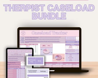 Therapist Caseload Tracker Bundle, Session Organizer for Private Practice, Therapist Tools for Client Tracking, Client Management, Therapie