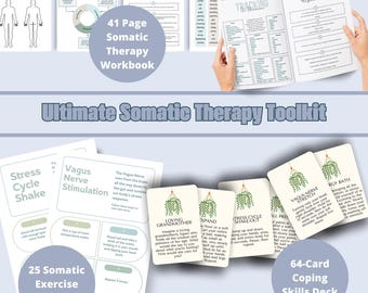 Somatic Therapy Toolkit: Workbook, Exercise Cards, Coping Skills (Digital Download)