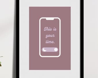 Mental Health Art Print: Calming Therapy Office Decor (Digital Download)