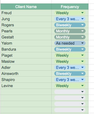 Therapist Caseload Tracker | Session Management Tool | Small Business ...