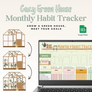 Daily Habit Tracker Google Sheets | Productivity Planner, Weekly Goals, Monthly Routine, Task Tracker Template, Digital Planner