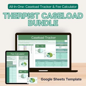 Therapist Caseload Tracker | Bundle for Private Practice  | Session Management Tool | Therapist Template | Counselor Organization
