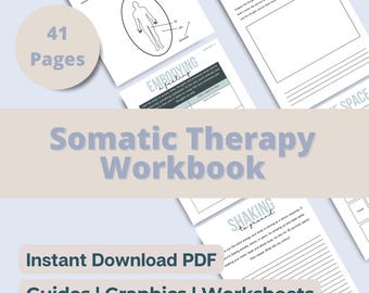 Somatic Therapy Worksheets Bundle: Trauma Healing Exercises (41-Page PDF)