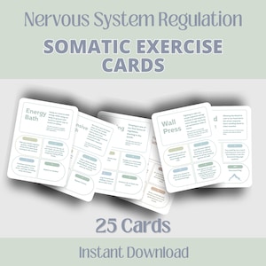 Kaarten voor zenuwstelselregulatie: copingvaardigheden, angst, somatische therapie, oefening, polyvagale theorie, vagus-vagale ladder, regulatiegenezing