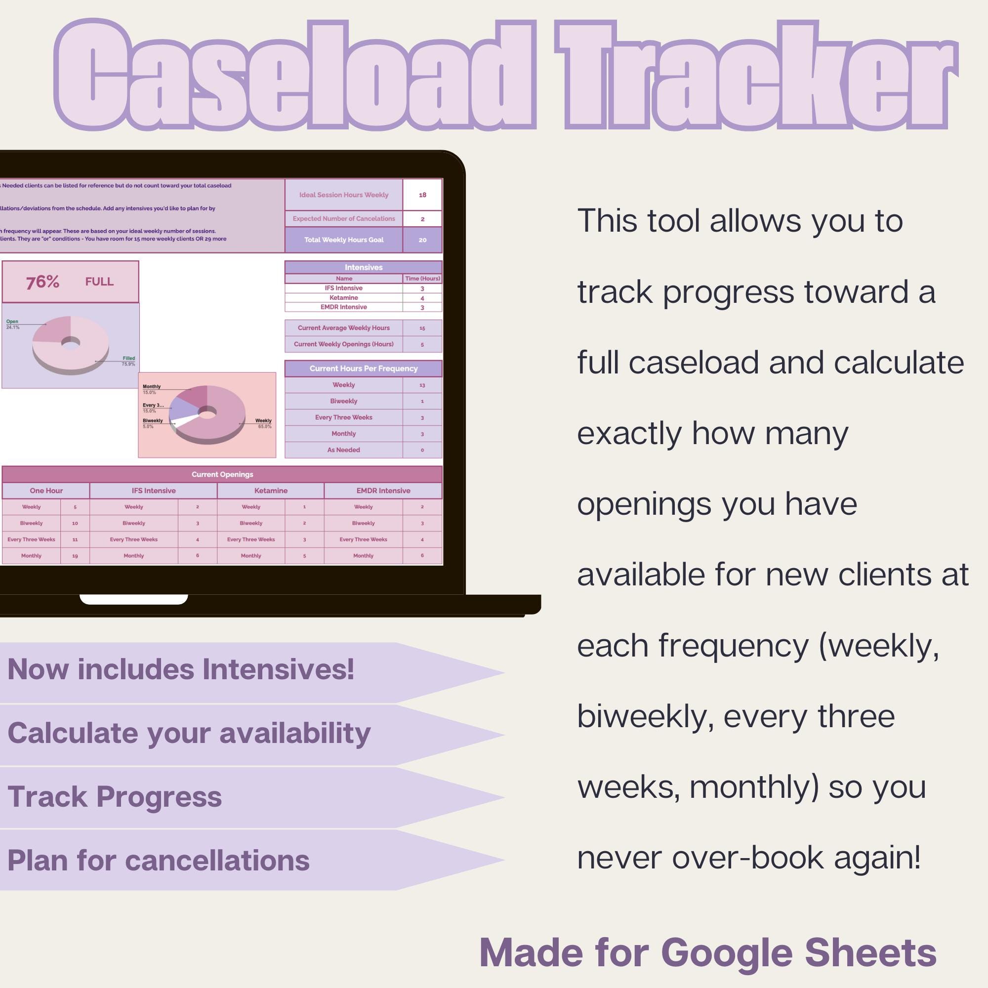 Therapist Caseload Tracker Bundle, Session Organizer for Private ...