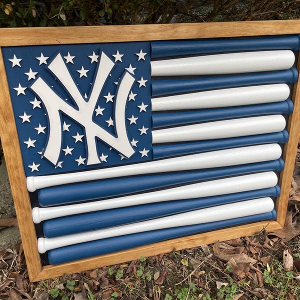 Baseball Bat American Flag - New York Yankees