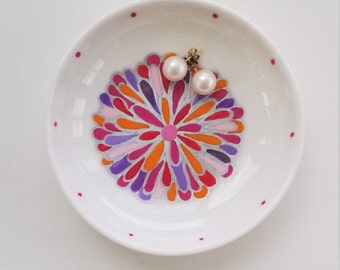 Jewelry Dishes Hand Painted / Valentine's Day gift / Hand painted Jewelry Dish