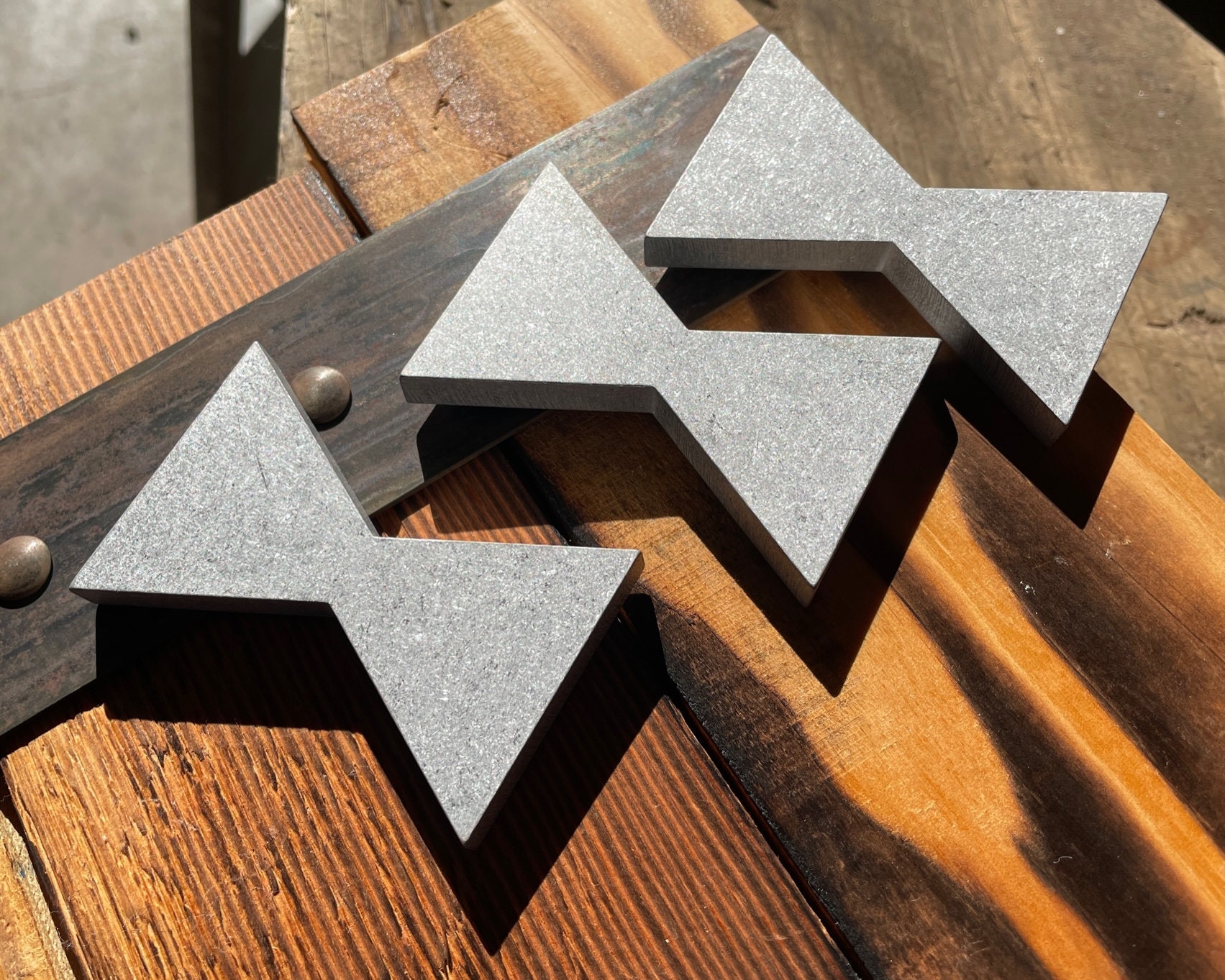 Reclaimed Aluminum Bowtie / Dovetail Inlay for Woodworking Etsy