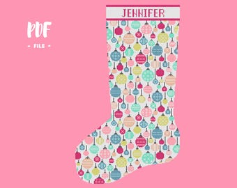 Christmas Stocking 60 Cross Stitch Pattern, Santa Christmas Eve Embroidery DIY, Stockings customizable with name, Xstitch Sampler Winter