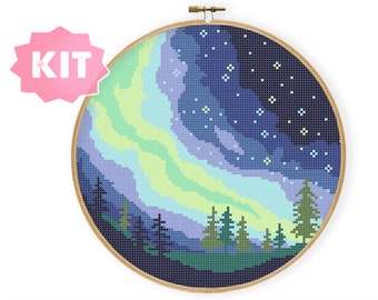 富士山クロスステッチキット、富士山刺繍、日本の火山ニードルポイント