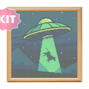UFO Ko Korsstygnskit, Jag Vill Tro, Jag Vill Lämna Broderi, Arkiv X, Mulder Scully, Bergsnatur, Utomjordisk Invasion