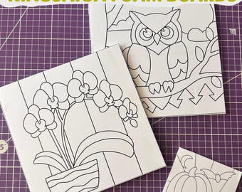 Kinusaiga Foam Board Pattern | Pre Printed Fabric Mosaic Craft