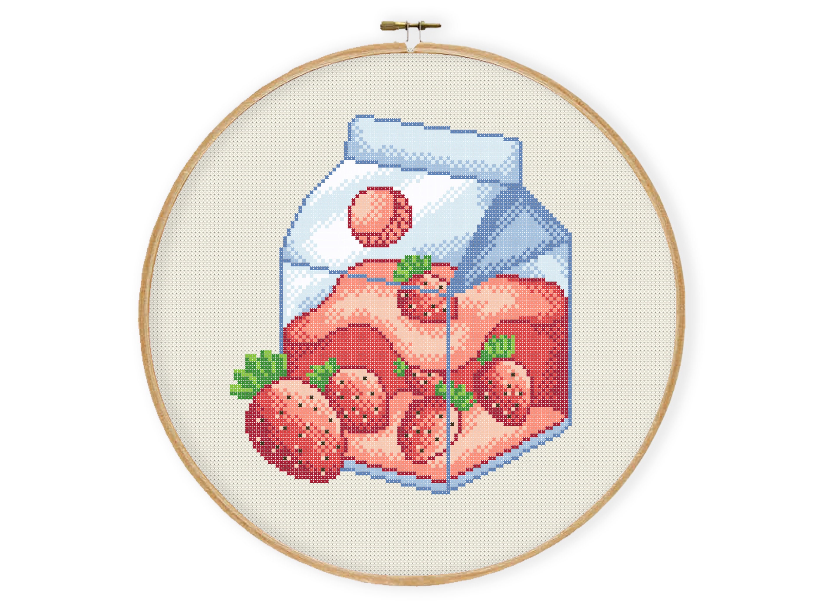 Set 4 Juice Cross Stitch Pattern, Fruit Juice Box Embroidery, Drink ...