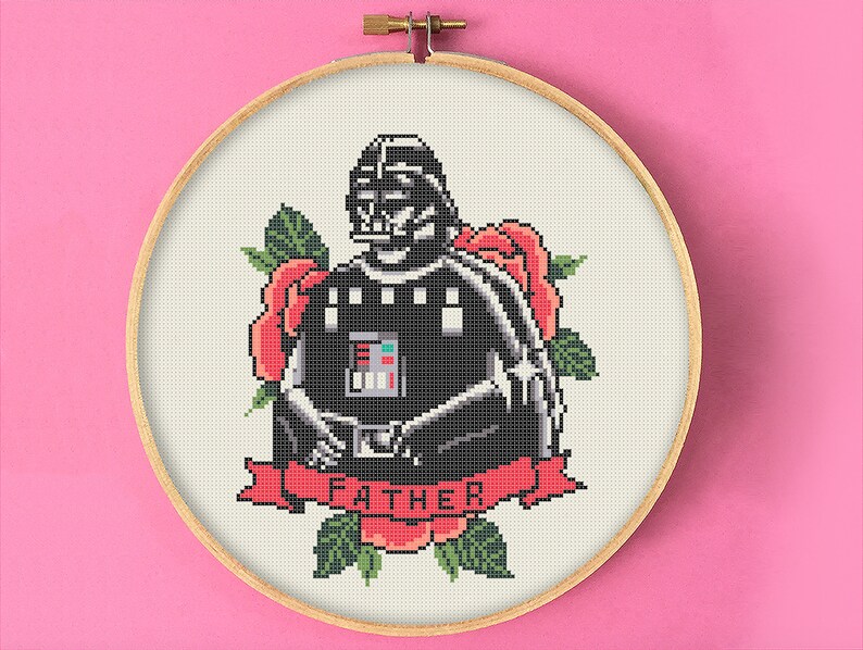 Darth Vader Cross Stitch Pattern Dark Side Embroidery Death | Etsy