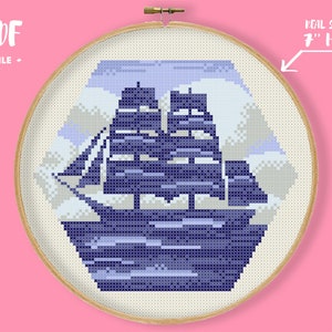 Hex-art Magritte Seducer Cross Stitch Pattern, small mini art, miniature cross stitch, famous painting, Modern Beginner pattern Tiny Artwork