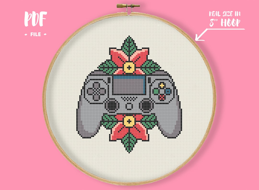 GIT GUD Cross Stitch Pattern. Get Good Gamer Talk (Download Now