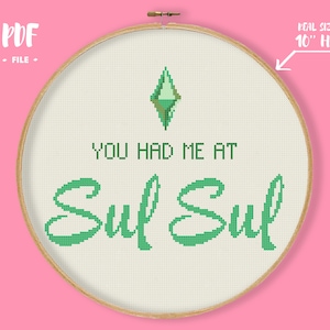 Sul Sul Cross Stitch Pattern, Gaming Embroidery, Funny Game Needlepoint, Geeky Xstitch Game Room Wall Decor, Relaxing Craft Hobby for Gamer